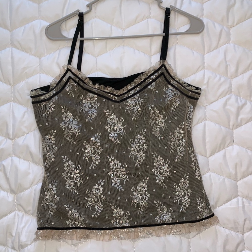 New York and Company Velvet and Lace Cami